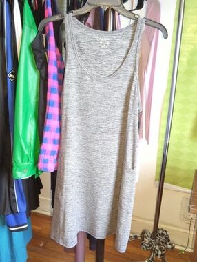 Calvin Klein Performance Size Medium Grey Sleeveless Maxi Dress